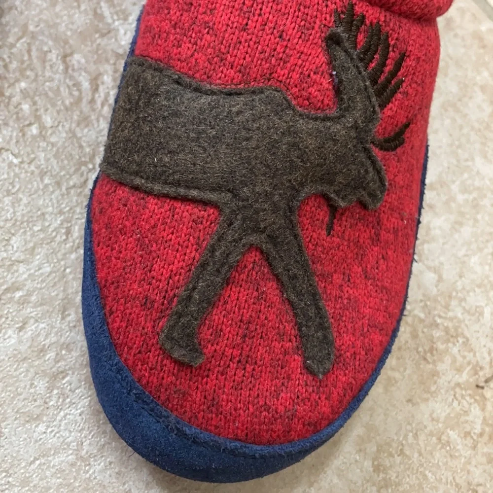 L.L. Bean Moose Sweater Fleece Slippers